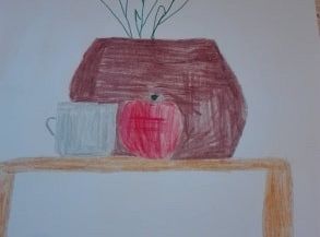 Spotkanie ze sztuką - rzeźby  i martwa natura  uczniów klasy III