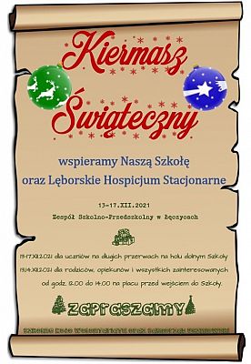 KIERMASZ ŚWIĄTECZNY TUŻ, TUŻ!!!